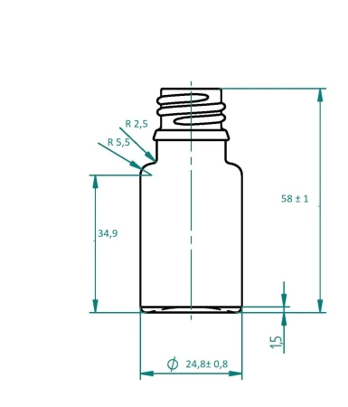 rysunek techniczny 10ml
