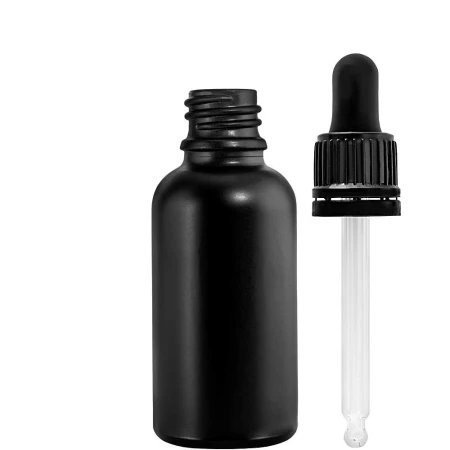 butelka czarna 50ml z pipetą gwarancyjną