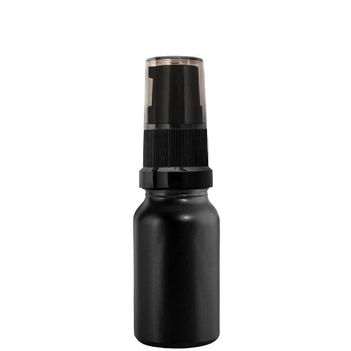 Przejdź do produktu Butelka szklana 10ml czarna matowa z pompką