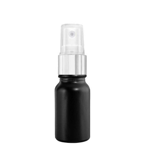 Przejdź do produktu Butelka czarna matowa 10ml z atomizerem srebrnym