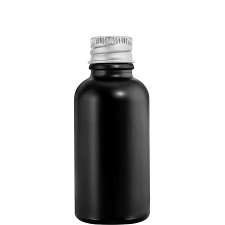 butelka czarna 30ml z nakrętką aluminiową