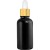 Butelka czarna 100ml z pipetą złoto białą