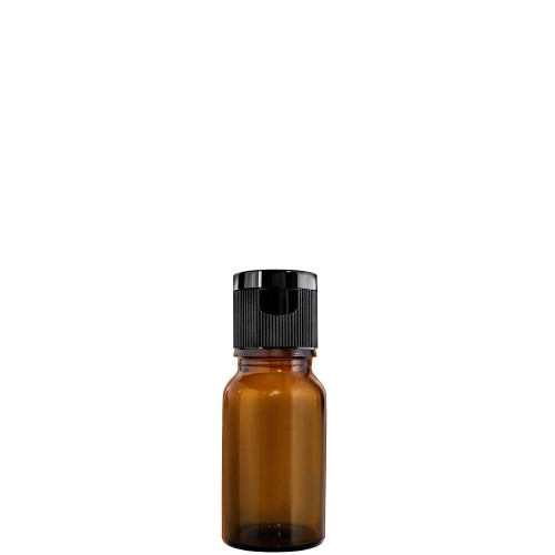 Przejdź do produktu Butelka szklana 10ml brązowa z nakrętką Flip Top czarną