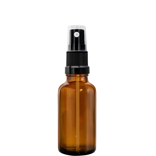 Przejdź do produktu Butelka szklana 30ml brązowa z atomizerem czarnym