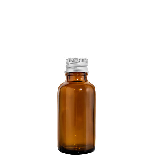 Przejdź do produktu Butelka szklana 30ml brązowa z nakrętką aluminiową