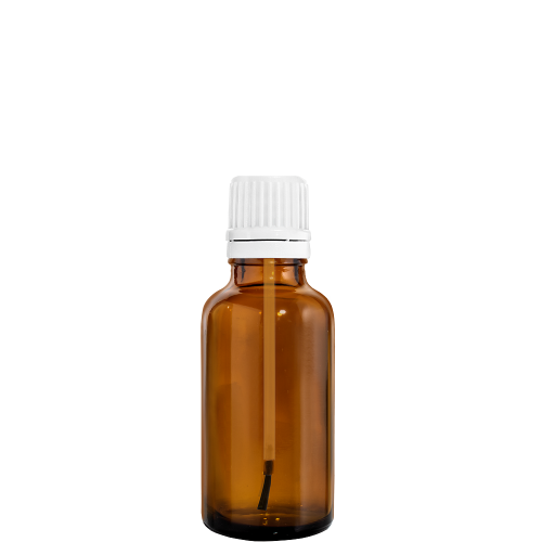 Przejdź do produktu Butelka 30ml brąz z nakrętką i pędzelkiem białym