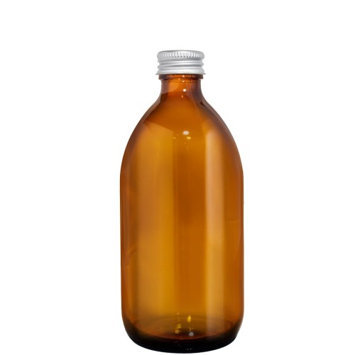 Przejdź do produktu Butelka szklana  500ml brązowa z nakrętką aluminiową