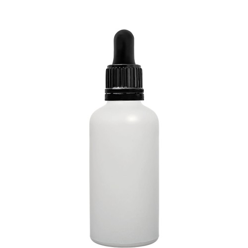 Przejdź do produktu Butelka szklana 100ml biała matowa z pipetą gwarancyjną