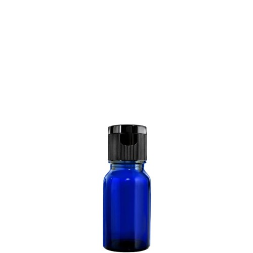 Przejdź do produktu Butelka szklana 10ml niebieska z nakrętka Flip Top czarną