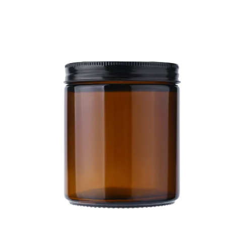 Przejdź do produktu Słoik szklany brązowy 500ml z nakrętką aluminiową