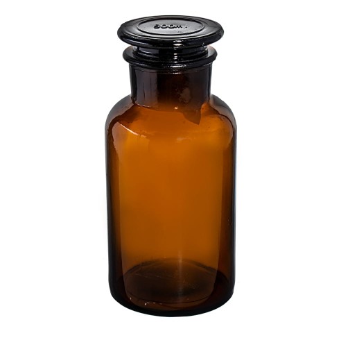 Przejdź do produktu Butelka szklana z szlifowanym korkiem 500ml