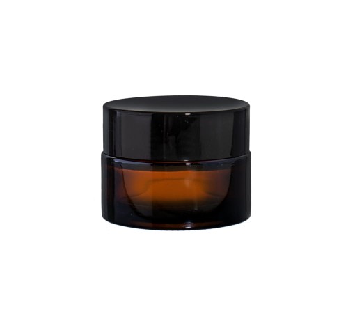 Przejdź do produktu  Słoik szklany brązowy 15ml z nakrętką czarną