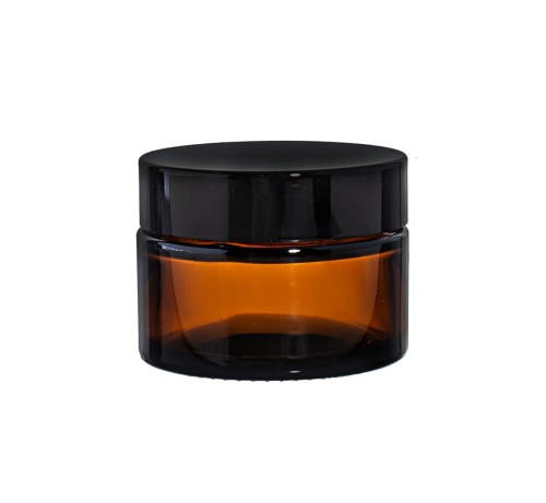 Przejdź do produktu Słoik szklany brązowy 30ml z nakrętką czarną