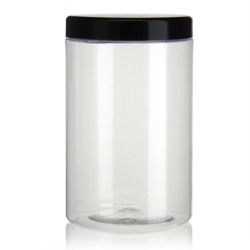 Przejdź do produktu Słoik plastikowy PET 1500ml z nakrętką czarną 1.5L