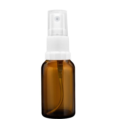 Przejdź do produktu Butelka 15ml brązowa z atomizerem białym