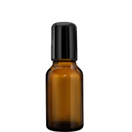 Butelka szklana 15ml brązowa z roll on i nakrętką