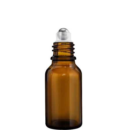 Butelka szklana 15ml brązowa z roll on