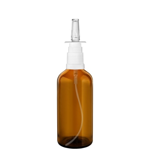 Przejdź do produktu Butelka szklana 100ml brązowa z atomizerem do nosa