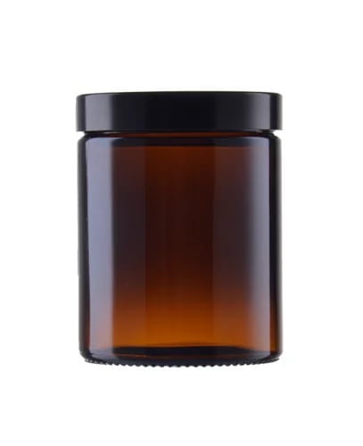 Przejdź do produktu Słoik szklany brązowy 150ml z nakrętką plastikową