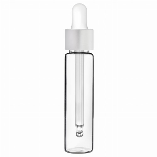 Przejdź do produktu Butelka plastikowa PET 20ml z pipetą srebrną zakraplacz