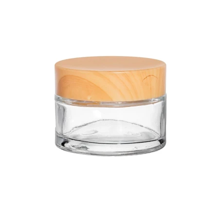 Słoik bezbarwny 30ml z nakrętką bambusową