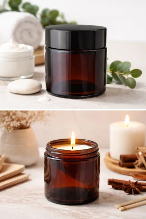 słoik aranżacja 120ml brązowy