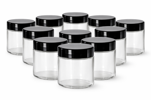 Przejdź do produktu 10 X Słoik szklany bezbarwny 120ml z nakrętką czarną