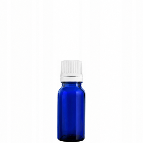 Przejdź do produktu Butelka szklana 10ml niebieska z nakrętka plastikową